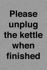 Please unplug the kettle when finished